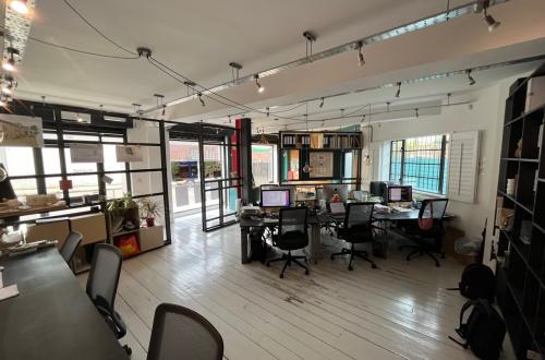 Desks available in vibrant, industrial studio space with friendly architectural team in Brockley, SE London