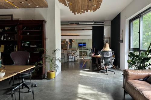 Open plan office space in Greenwich to share with creative agency