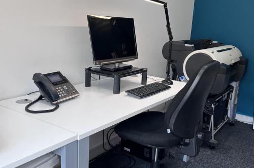 1 desk to rent in modern office suite in central St. John's Wood, next to St. John's Wood Station